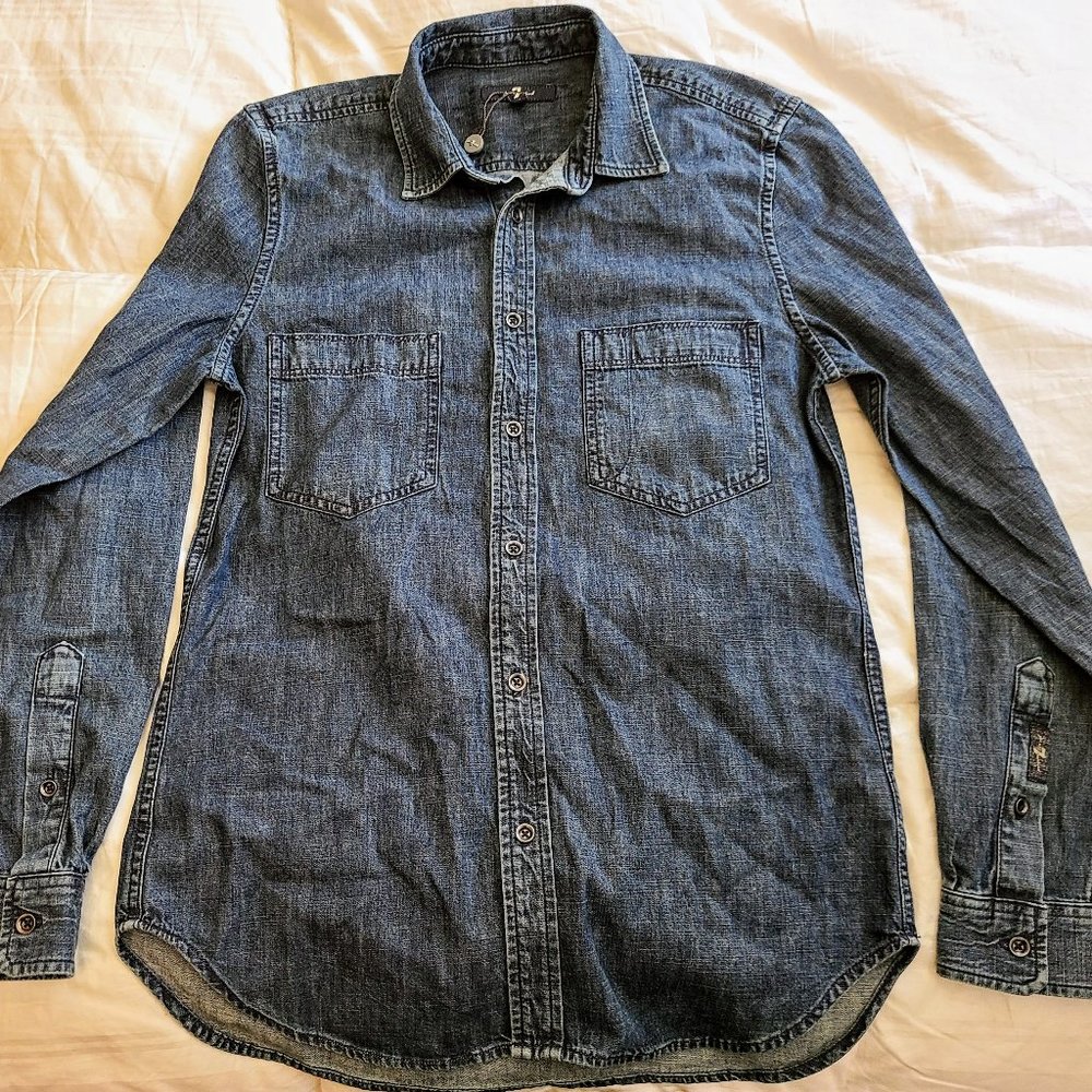 7 For all Mankind Dark Denim Long Sleeve